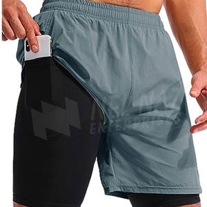 Pantalones cortos de gimnasio deportivos personalizados, cintura elástica ecológica, recién llegados, pantalones cortos informales, patrón sólido, diseño de logotipo personalizado, venta en línea - Product Image 4