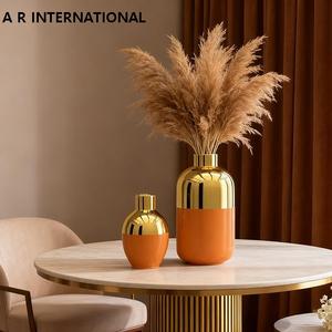 Juego Único de 3 Jarrones de Hierro Dorado de Lujo Nórdico, Modernos y Populares, Jarrones de Metal para Mesa, Adorno para el Hogar para Bodas y Otras Ocasiones - Product Image 5