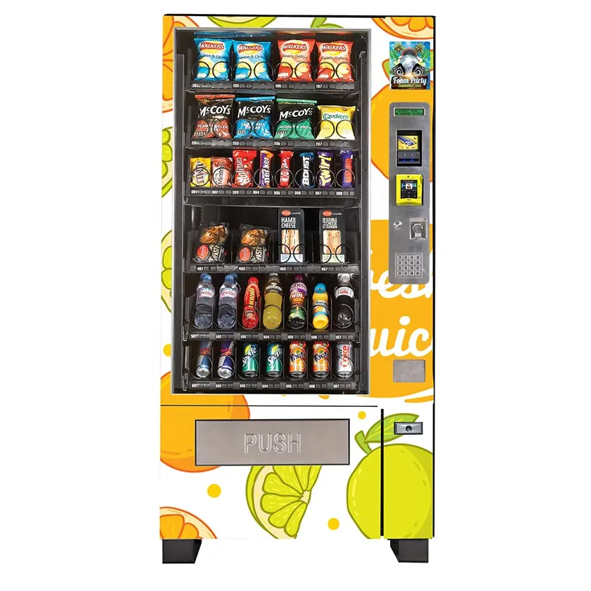 Mesin belanja layar sentuh cerdas kualitas tinggi membuat mesin makanan Popcorn untuk mesin penjual otomatis untuk mal belanja