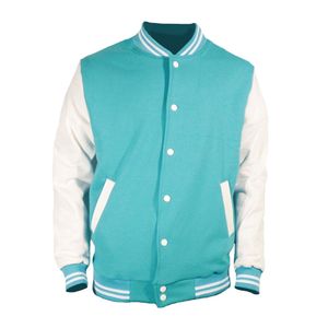 Premium Varsity Jacket 100% Coton Polaire Manches Longues Col Bandes Baseball CollegeBaseballjacket pour hommes - Product Image 6