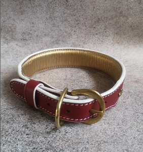 High Quality Green Leather Hound Dog <b>Collar</b> for Greyhound and <b>Whippet</b> - Product Image 2