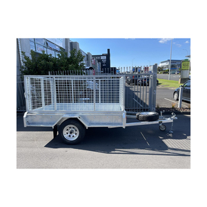 Remolque de jaula personalizable con chasis reforzado con puntos de amarre robustos y lados de malla alta para transportar materiales voluminosos - Product Image 3