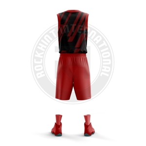 Conjunto de Uniforme de Baloncesto Listo para la Cancha, Tela de Poliéster, Acabado Liso, Ajuste Cómodo, Diseñado para Entrenamientos, Partidos y Deportes de Equipo - Product Image 2