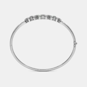 Bracelet de tennis classique en or blanc 14 carats bijoux de mariage délicats avec moissanite et diamant cadeau de fête parfait - Product Image 4