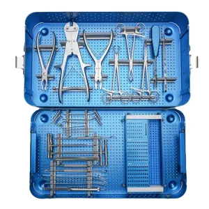 Juego de Instrumentos para Microplacas Ortopédicas de Titanio y Acero, Kit de Herramientas Quirúrgicas Manuales Reutilizables para Cirugía de Trauma - Product Image 1