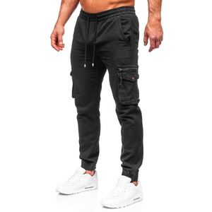 Pantalon de travail pour hommes personnalisé OEM 100% sergé de coton léger motif droit décontracté ourlet fendu Baggy Streetwear multi-usages - Product Image 1