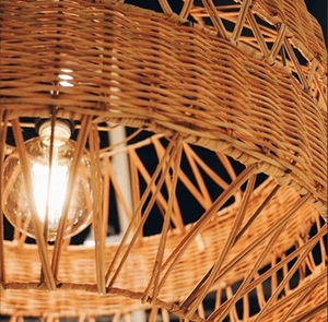Europe-Style Rattan Lamp Covers and <b>Shades</b> Farmhouse and Asian Durable <b>Bamboo</b> Material - Product Image 6