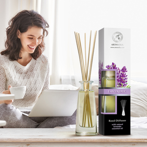 Aromatika Lavender 100ml <b>Reed</b> <b>Diffuser</b> with Natural Essential <b>Oil</b> Long Lasting Calming Room Aroma - Product Image 6