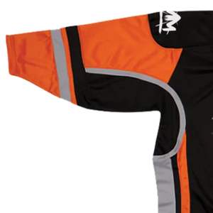 Camiseta de Hockey Negra y Naranja para Hombre, Manga Corta, Ajuste Holgado, Transpirable, de Poliéster, para Entrenamiento, Ropa Deportiva Informal, Unisex - Product Image 5