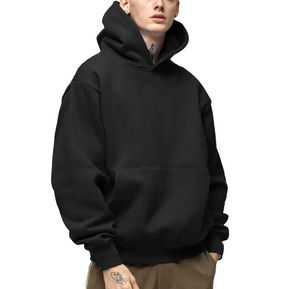 Custom 100% Cotton Logo Vintage Oversize Men's Boxy Hoodie Basics Winter Heavy Fleece with No <b>String</b> 500GSM Thick Raglan Sleeves - Product Image 2