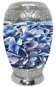 Urna de cremación de ramo de flores moradas para funerarias, cenizas conmemorativas con bolsa de terciopelo gratis - Product Image 2