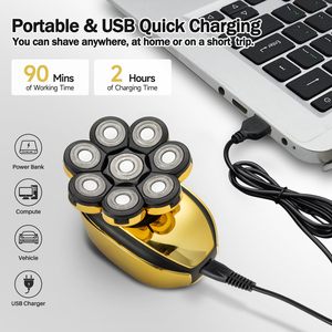 Mini Afeitadora Eléctrica Rotativa para Rostro, Kit de Afeitado con Recortador Nasal, Recargable por USB, Lavable, Multifunción - Product Image 6