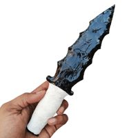 Arme en cristal fabriquée à la main d'épée unique d'obsidienne noire, outil de protection spirituelle, décor métaphysique, cadeau symbolique