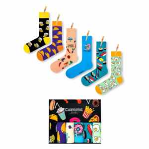 Lot de 6 paires de chaussettes quotidiennes à thème Fast Food et Bière, respirantes en Spandex avec impression numérique, taille unique, prix abordable - Product Image 1
