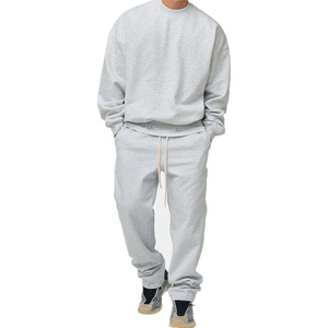 High Quality Cotton Heavyweight <b>Tracksuits</b> with Custom Logo Men's Winter Sports Wear Hoodie Sweat Pants 2 Piece Jogging Set - Product Image 1