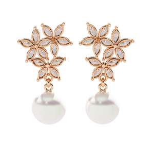 Boucles d'oreilles en diamant de taille marquise cultivé en laboratoire de luxe pour femmes, or massif 14 carats, certifiées IGI, bijoux cadeau, accessoires de mode élégants - Product Image 4