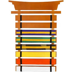 Top Selling Premium Wooden Martial arts Taekwondo belt Display Rack in multicolor Wholesale Supplier