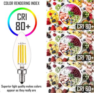 Clar-e14 <span class=keywords><strong>LED</strong></span> ngọn lửa bóng đèn 4 Wát Filament, trang trí nhỏ vít cơ sở ánh sáng cho trong nhà đèn - Product Image 5
