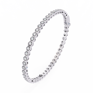 "18k <b>Gold</b> Lab Grown Diamond Bracelet-Elegant & Dazzling" - Product Image 4