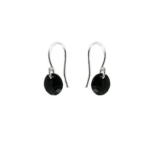 Boucles d'oreilles pendantes classiques en onyx noir Art Palace pour femmes, bijoux en argent 925 avec finition plaquée noir, forme géométrique, tendance - Product Image 2