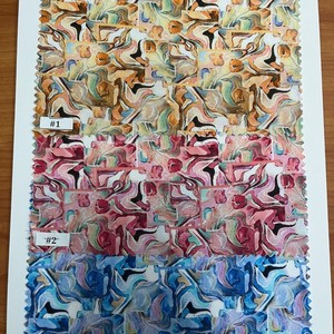 Impresiones digitales florales y de hojas coloridas de alta calidad sobre tela de viscosa gruesa de 44 pulgadas de ancho, listas para envío inmediato. - Product Image 6