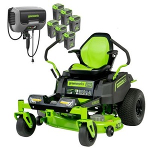 Meilleure Offre : Tondeuse Autoportée ZTR (Zero Turn) Greenworks 60V 42 pouces sans fil + (6) batteries 8Ah et (1) chargeur mural - Product Image 2