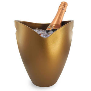 ถังแชมเปญไวน์แบบโบราณสีเงินพร้อมด้ามจับตู้แช่ไวน์โลหะโลโก้ออกแบบได้ตามต้องการขนาดใหญ่ - Product Image 4