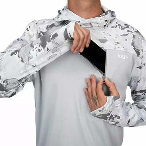Nuevo diseño de camuflaje sublimación ligero manga larga rendimiento pesca sudaderas protección solar transpirable pesca camisas con capucha - Product Image 3