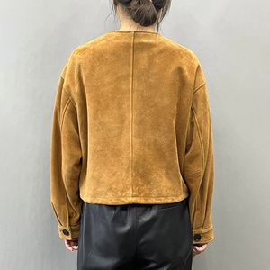 2024 Phụ Nữ Da Lộn Cắt Áo Khoác Mùa Đông Thanh Lịch Tùy Chỉnh Quan Hệ Nhân Quả Duy Nhất Ngực Da Lộn Da Áo Khoác Cho Phụ Nữ - Product Image 3