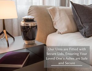 Mosaico de tamaño adulto grande hecho a mano, urna de cremación de vidrio de aluminio, azulejos individuales, entierro aplicado, suministro único para funerales - Product Image 3