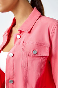 Chaquetas Vaqueras de Mezclilla para Mujer, Marca Personalizada, Corte Ajustado, Transpirables, de Algodón, para Exteriores, con Cuello Camisero, Venta al por Mayor - Product Image 5