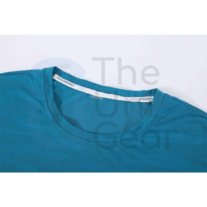 เสื้อยืดใส่เล่นกีฬาลำลองของผู้ชายพิมพ์ลายได้ตามต้องการผ้าฝ้าย100% ดีไซน์ล่าสุดโลโก้ด้านหน้า - Product Image 6