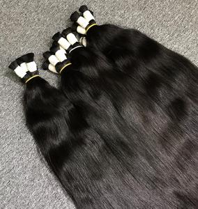 Extensions de cheveux humains droits naturels blanchis vierges vietnamiennes en vrac de haute qualité un donneur VIP non traité - Product Image 5