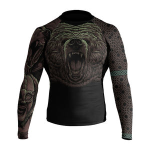 Haute qualité pleine Sublimation à manches longues Rash Guard MMA chemise Gym Fitness Compression vêtements Arts martiaux porter - Product Image 6