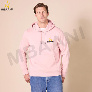 Unisex Pullover Sweatshirt <b>Hoodie</b> in Light <b>Pink</b> Color. - Product Image 5