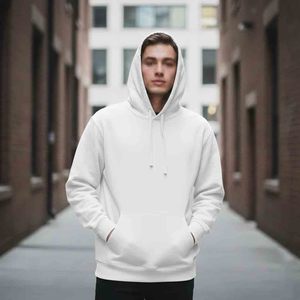 Pour les États-Unis, sweat-shirt unisexe en coton biologique lourd, surdimensionné, personnalisé, uni, avec motif uni, 100% polyester pour sweat-shirts pour hommes - Product Image 6