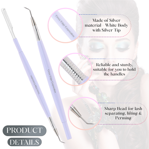 Varillas profesionales de levantamiento de pestañas de Metal, herramientas para rizos de pestañas, Punta puntiaguda de 16cm, diseño ligero, permanente multiusos personalizado - Product Image 2