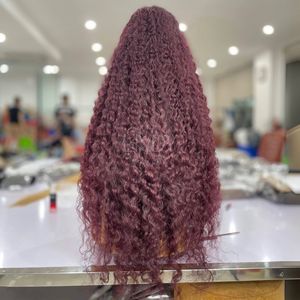 Perruques bouclées bourgogne Bumerse de haute qualité de cheveux humains vietnamiens vrais cheveux humains 2025 - Product Image 4