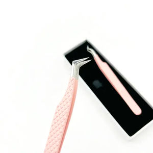Custom Private Label Stainless Steel Eyelash Tweezers <b>Strong</b> Isolation Volume Tweezers Smooth Fiber Lash Extension <b>Box</b> Included - Product Image 6