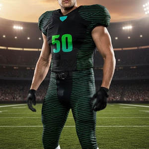 Diseño de Uniformes de Fútbol Americano Transpirables y Cómodos Personalizados para Hombre, Talla Grande, Cortos, de Verano, Servicio OEM - Product Image 4