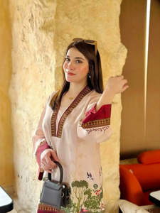 Designer New Coord Set Top de muselina pesada estampado de buena calidad con Palazzo de algodón de muselina estampado (completamente cosido) - Product Image 3