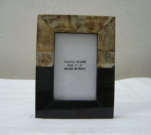 Cadre photo fait à la main tout matériel élégant personnalisable en bois/corne/os/coquille verticale pour table produit chaud inde - Product Image 2