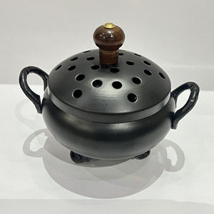 Soporte de incienso colgante de Metal de la mejor calidad Superior, diseño martillado, forma redonda, recubierto de negro, tamaño personalizado para decoración de Iglesia - Product Image 2