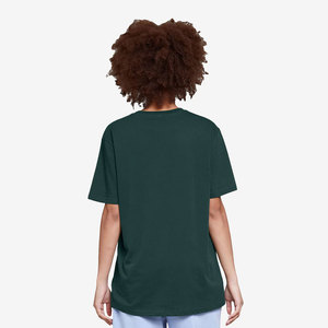 เสื้อยืดคอกลมสีเขียวแขนสั้นสำหรับผู้หญิงและเด็กผู้ชาย ผ้าฝ้ายแท้ 100% ทรงโอเวอร์ไซส์ - Product Image 5