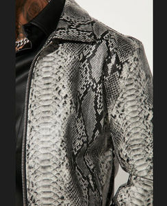 Chaqueta de cuero de moda de alta calidad para hombre estilo serpiente nueva llegada mejor diseño chaqueta de cuero de diseño personalizado de invierno para hombre - Product Image 2