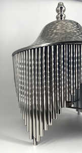 New Look Hot Pot Utensilios de cocina Diseño de lujo Cazuela de metal de alta calidad con tapa martillada para el hogar y la boda Usos hechos a mano - Product Image 3