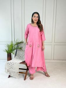 Ropa Étnica Vetican Pocket Work Cordset A-Line Plazo OEM/ODM Directo de Fábrica para Boutiques y Tiendas en Línea - Product Image 6