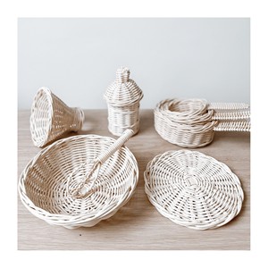 หวายของเล่นเด็กคอลเลกชันอาหารทําอาหารเด็กเล่นชุดร้อนยอดนิยมบ้านเฟอร์นิเจอร์ครัวของเล่นสําหรับเด็กทารก - Product Image 1