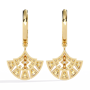 Brilliant 18K Gold <b>Earring</b> with Lab-Grown <b>Diamond</b> Premium <b>Diamond</b> <b>Earrings</b> - Product Image 4