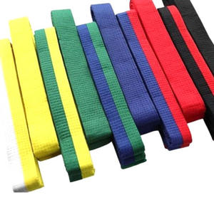 Ceintures de Jiu-Jitsu de qualité supérieure, écologiques, 100% coton, arts martiaux, personnalisables, unisexe, ceinture adulte, logo personnalisé - Product Image 1